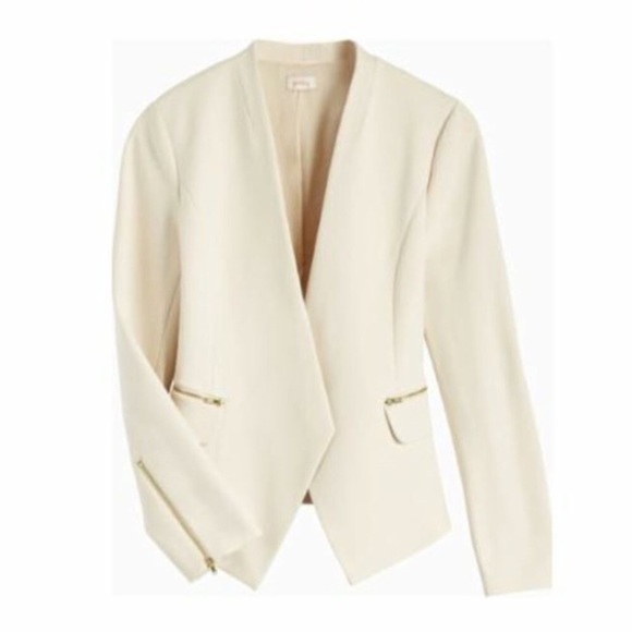 Pixley Jackets & Blazers - Pixley Tumara Knit Collarless Blazer Nude Color